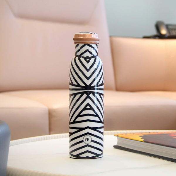 Copper Bottle | White & Black | 900 ml