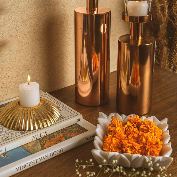 Copper Candle Holder | Rose Gold