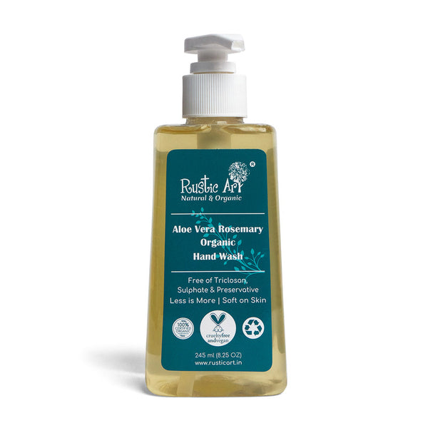 Organic Hand Wash | Aloe Vera And Rosemary | 245 ml