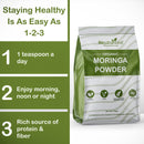 Organic Moringa Powder | 500 g | Improves Memory & Bone Health