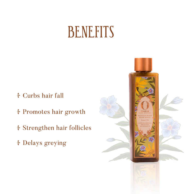 Ohria Ayurveda Hair Tonic | Anti Hair Fall | 100 ml | Banyan Root