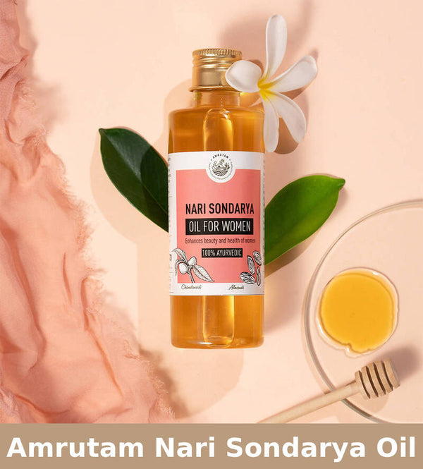 Amrutam Nari Sondarya Oil | Anti Wrinkle | 200 ml | Stretch Mark Removal.