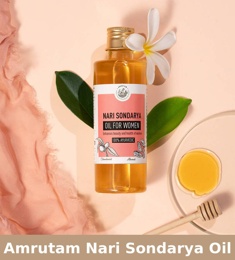 Amrutam Nari Sondarya Oil | Anti Wrinkle | 200 ml | Stretch Mark Removal.