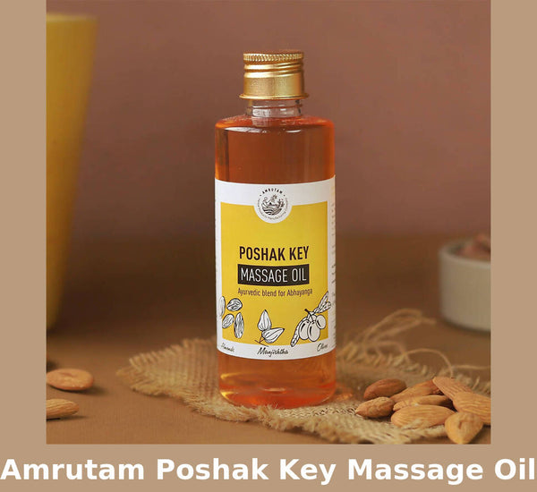 Amrutam Poshak Key Massage Oil | Skin Treatment | 200 ml