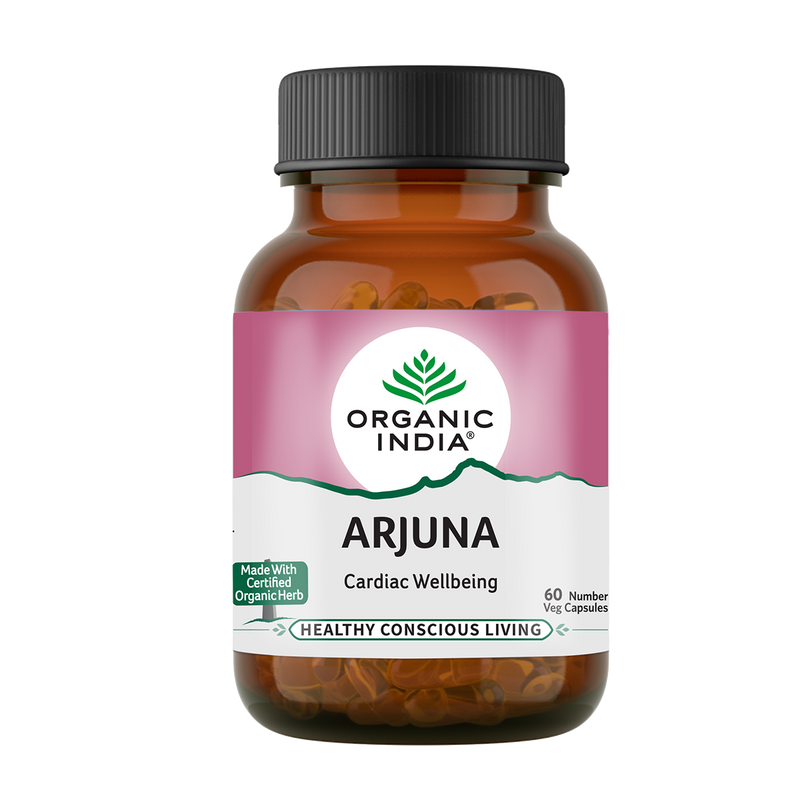 Organic India | Natural Cardiac Wellbeing Arjuna | 60 Capsules