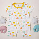 Cotton Romper for Baby | Mighty Elephant | White