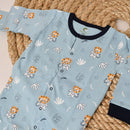 Cotton Nightsuit for Baby | Fearless Lion | Blue