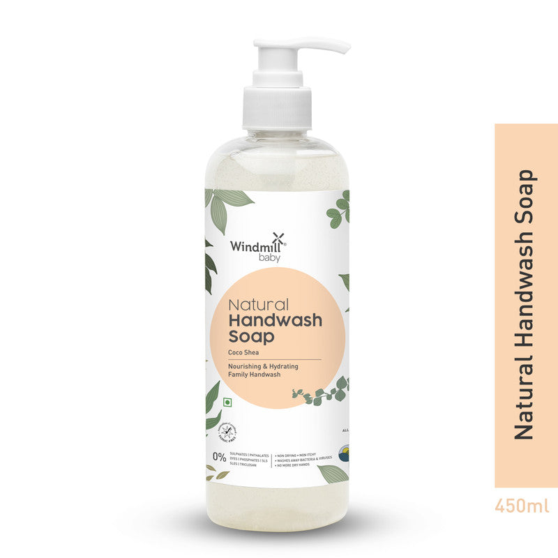 Natural Hand Wash Liquid | Coco Shea | Baby Safe | 450 ml