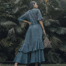 Indigo Clothes | Cotton | Ruffled Wrap Maxi Dress