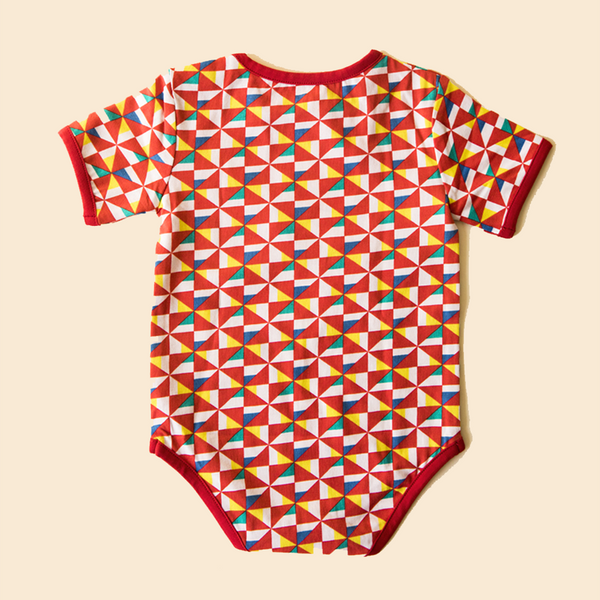 Organic Cotton Baby Onesie | Red