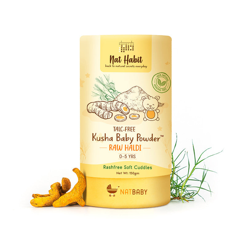 Nat Habit Baby Powder | Raw Haldi | 150 g