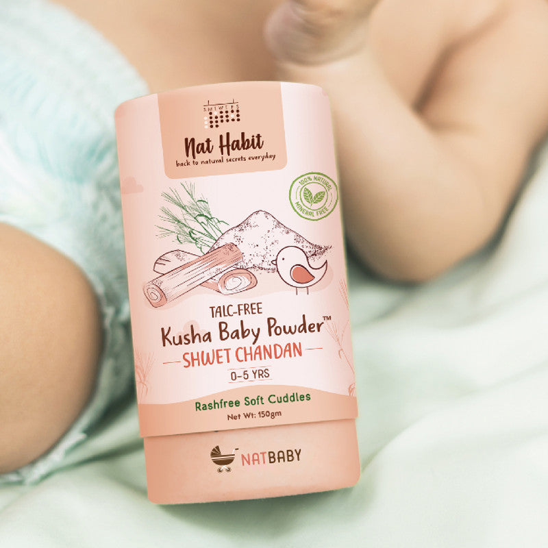 Nat Habit Baby Powder | Shwet Chandan | 150 g