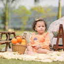 Birthday Outfits | Linen Playsuit for Kids | Orange