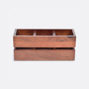 Wooden Cutlery Holder | 3 Compartments | Brown | 23 cm