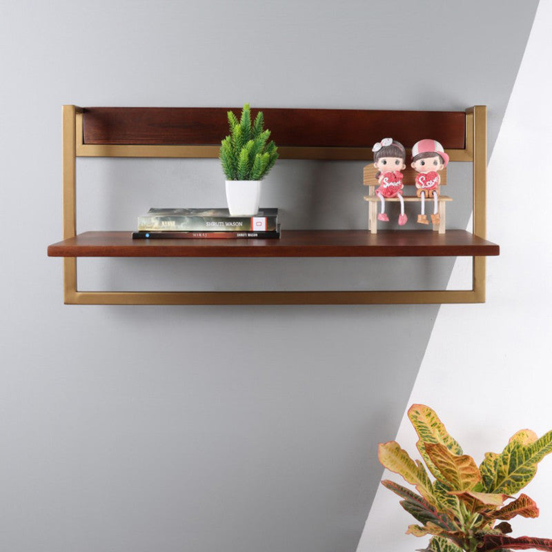 Mango Wood & Metal Wall Shelf | Horizontal | 64.9x30.4x25.6 cm