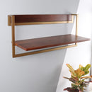 Mango Wood & Metal Wall Shelf | Horizontal | 64.9x30.4x25.6 cm