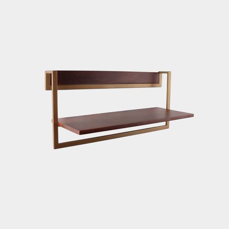 Mango Wood & Metal Wall Shelf | Horizontal | 64.9x30.4x25.6 cm