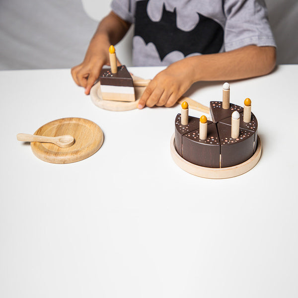 Birch and Bug Wooden Party Cake Playset for Kids | Set of 18