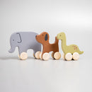 Birch and Bug Wooden Toys for Kids | Animal Roller Toy Set | Multicolour | BPA Free | Set of 3