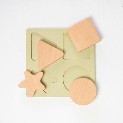 Birch and Bug Wooden Toys for Kids | Shapes Puzzle Game | Set of 5