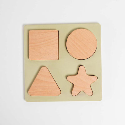 Birch and Bug Wooden Toys for Kids | Shapes Puzzle Game | Set of 5