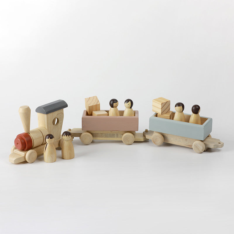 Birch and Bug Wooden Toy Train for Kids | Ivorywood | 56 cm.