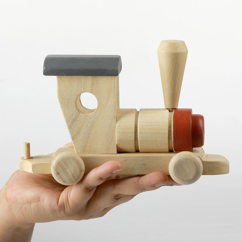 Birch and Bug Wooden Toy Train for Kids | Ivorywood | 56 cm.