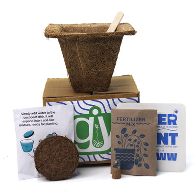 Plantable DIY Kit | Fertiliser Mix Seeds | Square | Set of 4