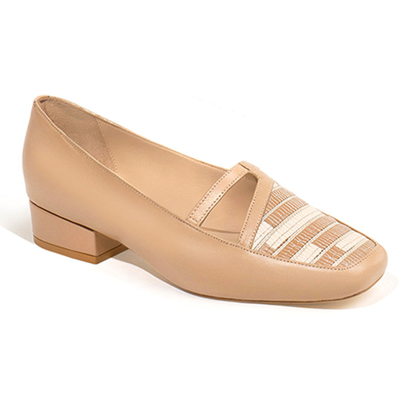 Formal Loafer Shoes for Women | Ethically Sourced Leather | Nude