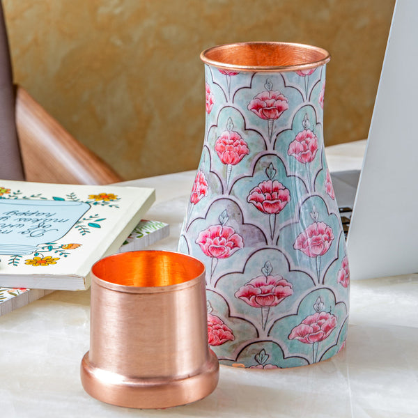 Copper Jug | Blue & Pink | 850 ml