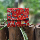 Cork & Cotton Linen Wallet | Red