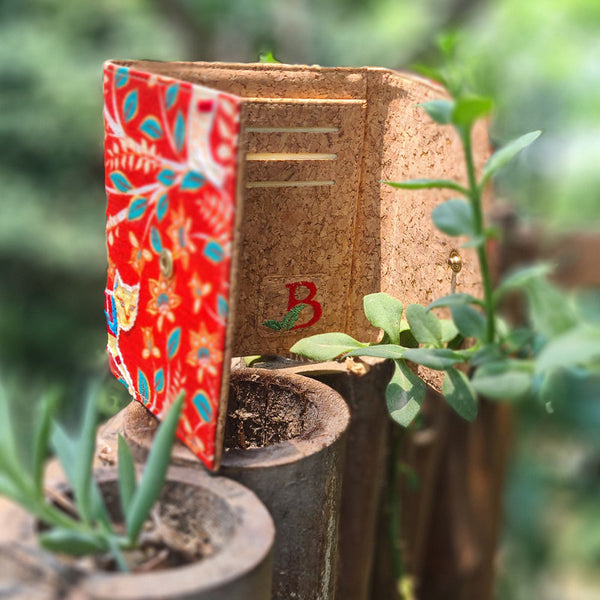 Cork & Cotton Linen Wallet | Red