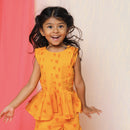 Cotton Co Ord Set for Girls | Yellow