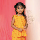 Cotton Co Ord Set for Girls | Yellow