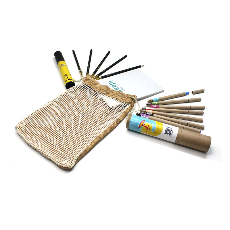 Plantable Stationary Kit | Notebook | Pens | Pencils | Set of 18