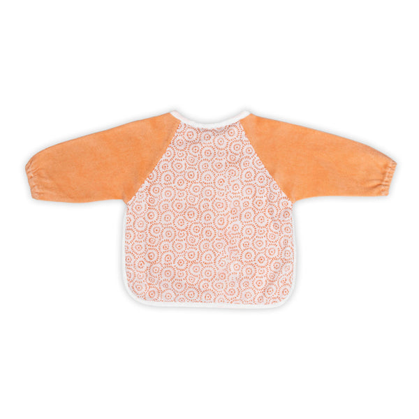 Cotton Bibs for Baby & Kids | Full Sleeves | Block Print | Orange