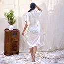 Organic Cotton Shirt Dress | White