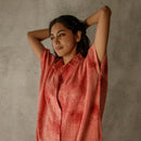 Organic Cotton Shirt Dress | Natural Dyed | Pink
