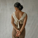 Organic Cotton Tie-Back Top | Natural Dyed | Beige