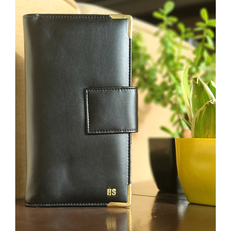 Cactus Leather Single Fold Wallet | Black