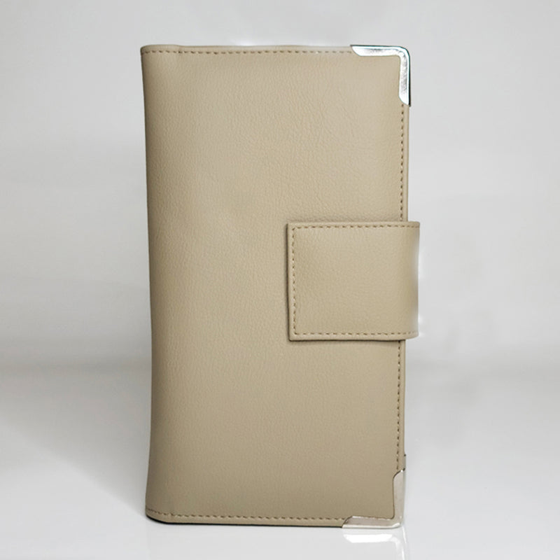 Cactus Leather Single Fold Wallet | Beige