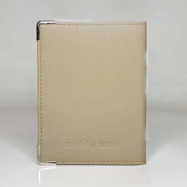 Cactus Leather Passport Holder | Beige