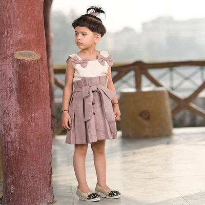 Birthday Outfits | Linen Pleated Skirt for Girls | Lavender