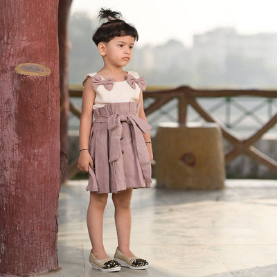 Birthday Outfits | Linen Pleated Skirt for Girls | Lavender