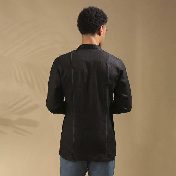 Hemp Fitted Shirt | Black