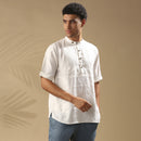 Hemp Half Sleeved Shirt | White