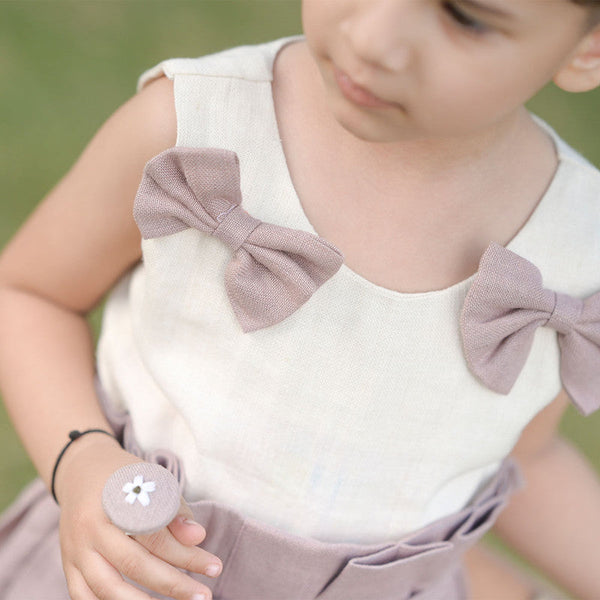 Birthday Outfits | Linen Sleeveless Blouse for Girls | White