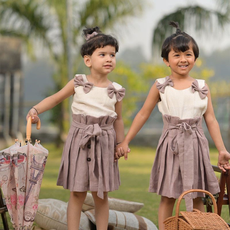 Birthday Outfits | Linen Sleeveless Blouse for Girls | White