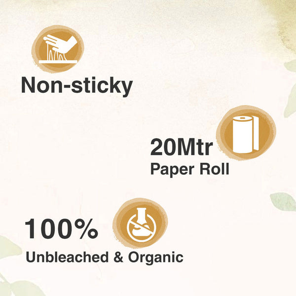 Organic Bamboo Baking Paper Roll | 20 m