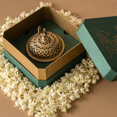 Brass Dhoop Stand Gift Box | Samudra Manthan